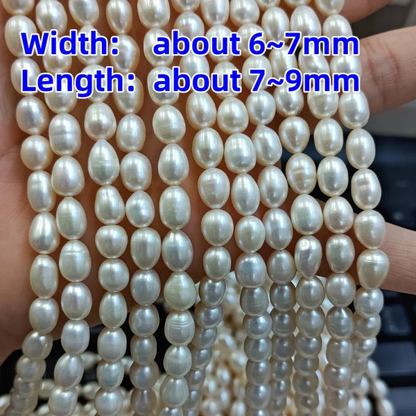 White Pearl Rice Beads-ToShay.org