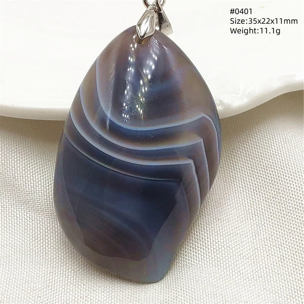 Grey Lace Agate Pendant-ToShay.org