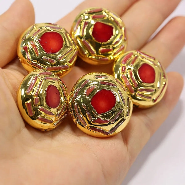Red Coral Paved Beads-ToShay.org