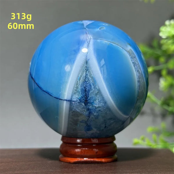 Blue Agate Ball-ToShay.org