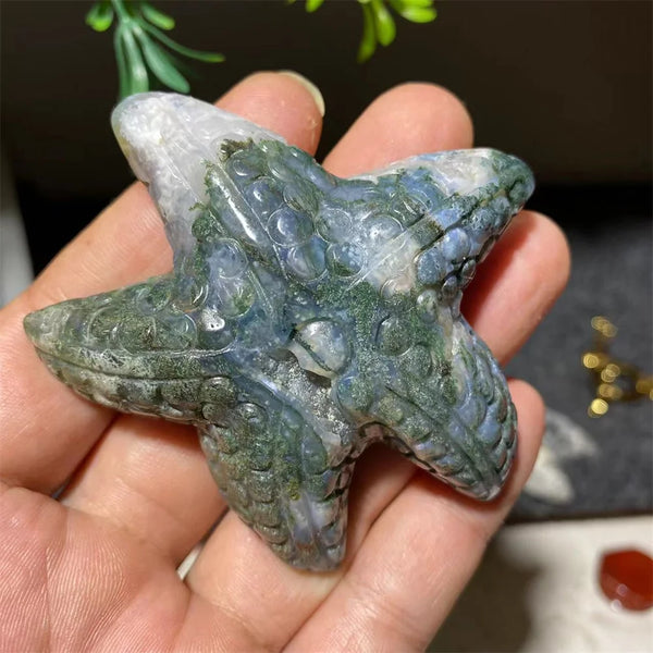 Green Moss Agate Starfish-ToShay.org