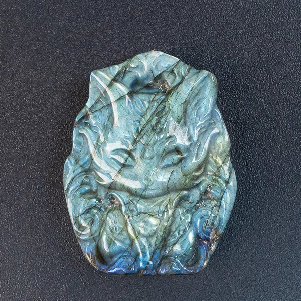 Blue Labradorite Fox Plate-ToShay.org