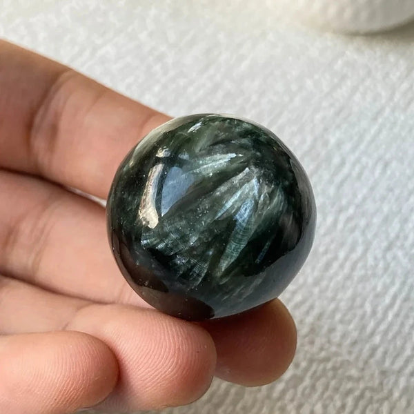Green Seraphinite Crystal Ball-ToShay.org