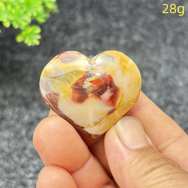 Yellow Moritzite Stone Heart-ToShay.org