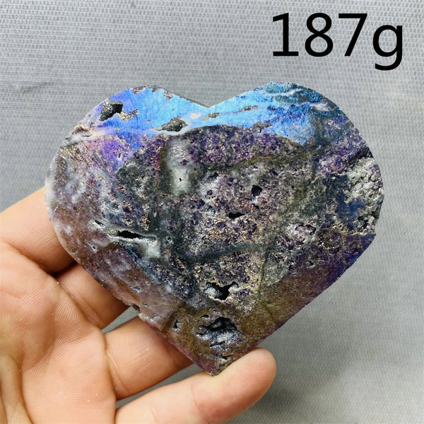 Purple Sphalerite Geode Heart-ToShay.org