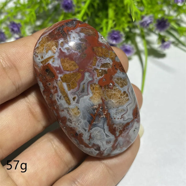 Red Agate Palm Stone-ToShay.org