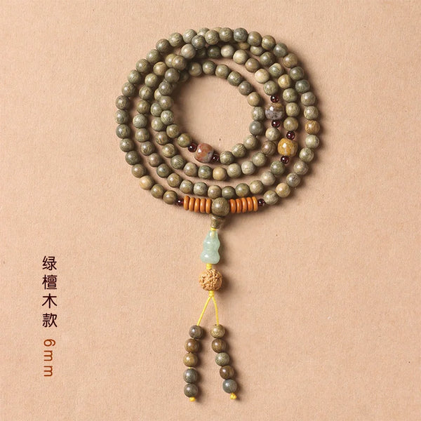 Green Sandalwood Buddha Beads-ToShay.org