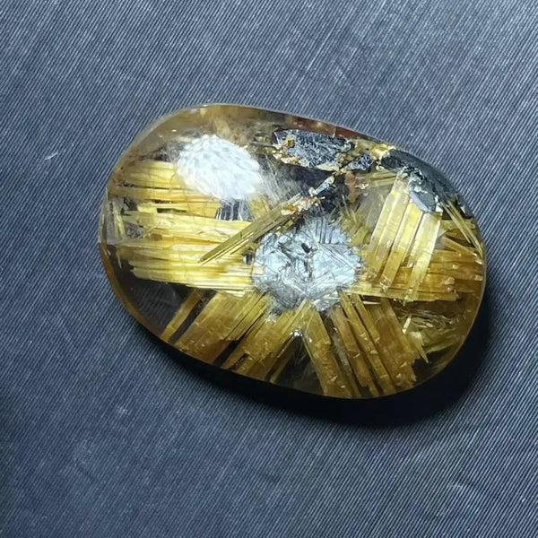 Gold Rutilated Quartz Pendant-ToShay.org