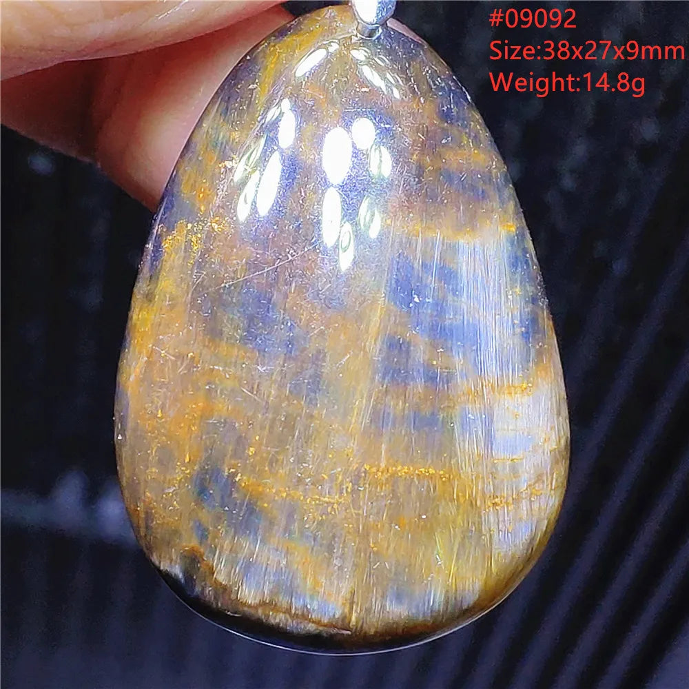 Blue Pietersite Chatoyant Pendant-ToShay.org