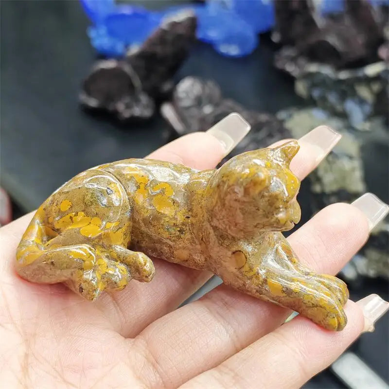 Yellow Unakite Cat-ToShay.org