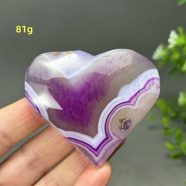 Purple Agate Heart-ToShay.org
