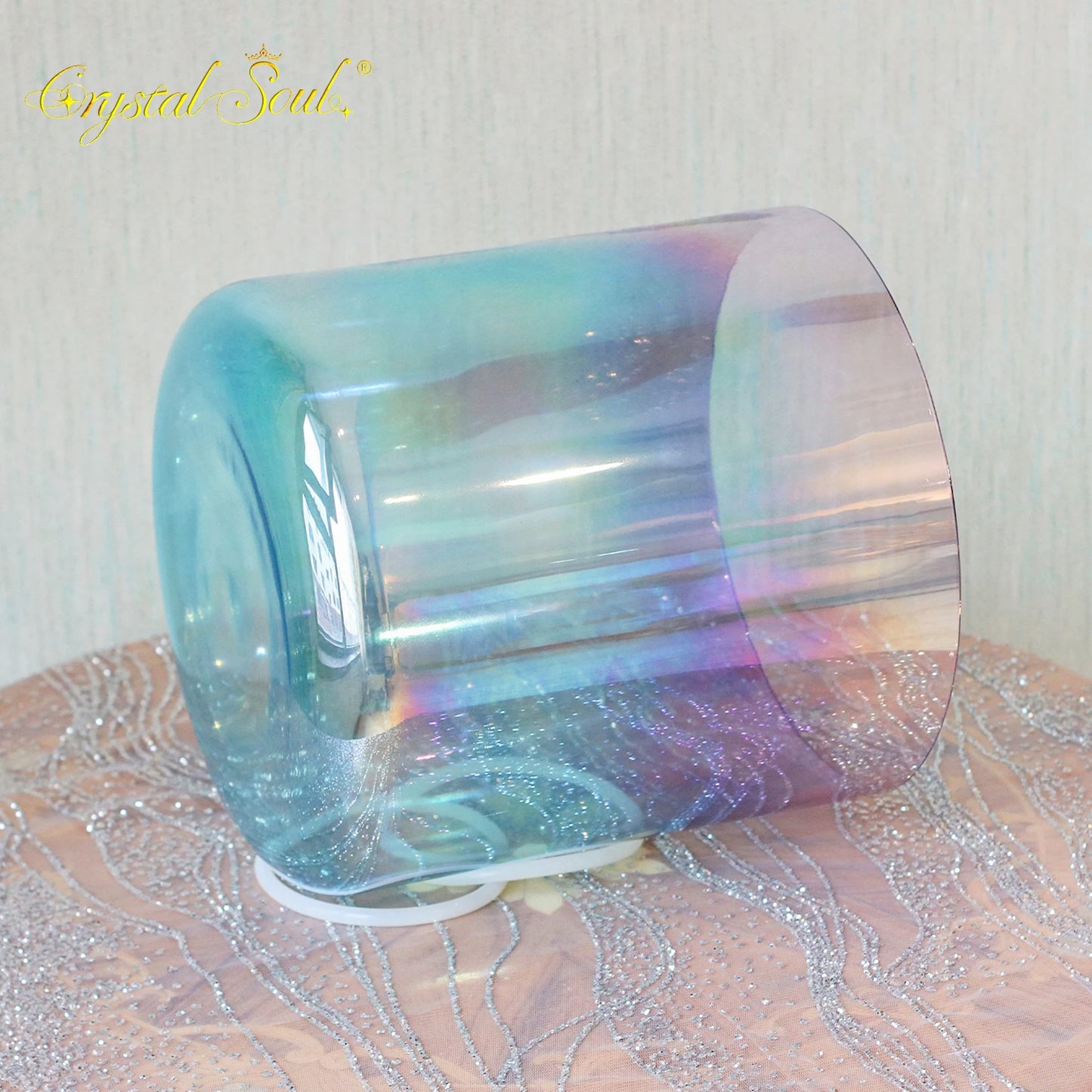 Blue Purple Crystal Singing Bowl-ToShay.org