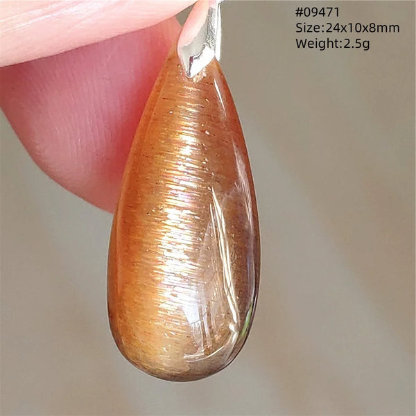 Black Moonstone Sunstone Pendant-ToShay.org