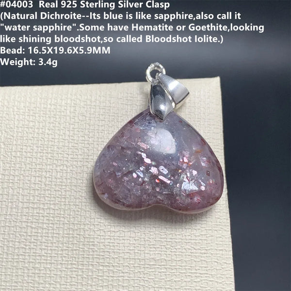 Red Blue Cordierite Pendants-ToShay.org