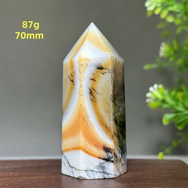 Black Red Agate Stripe Obelisk-ToShay.org