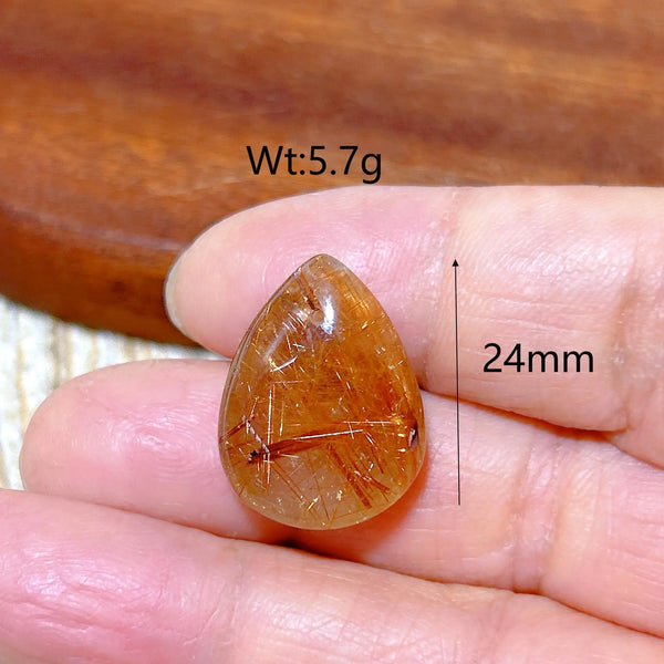 Gold Rutilated Crystal Pendant-ToShay.org