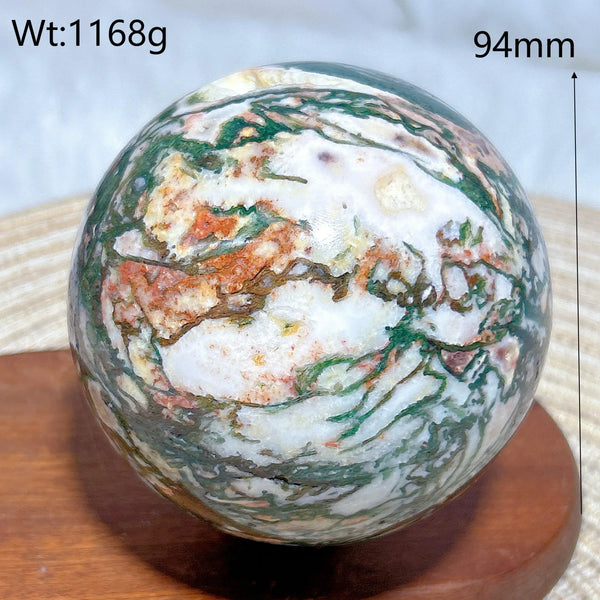 Carnelian Moss Agate Ball-ToShay.org
