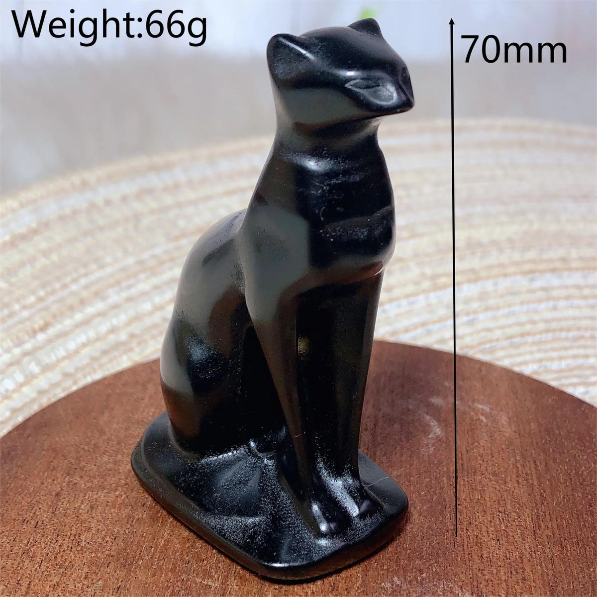 Black Obsidian Egyptian Cat-ToShay.org