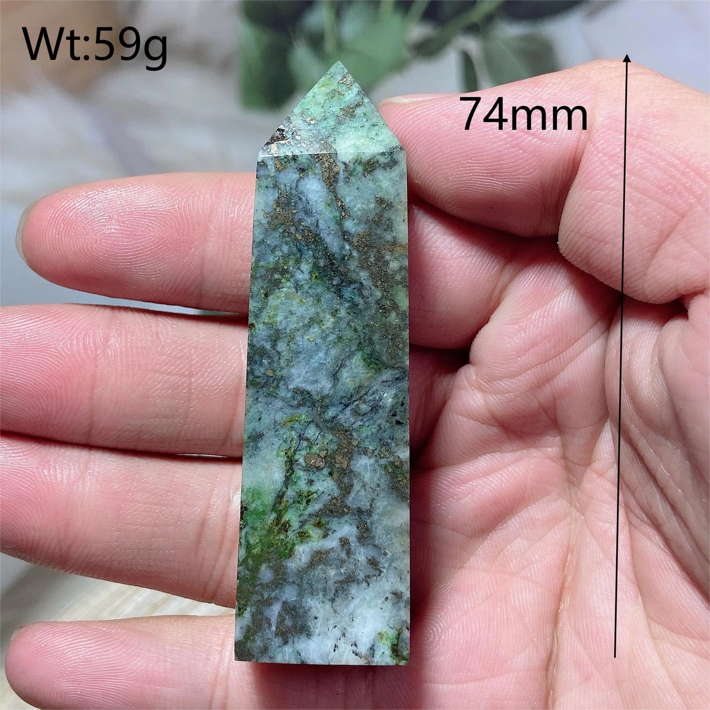 Blue Dioptase Pyrite Tower-ToShay.org
