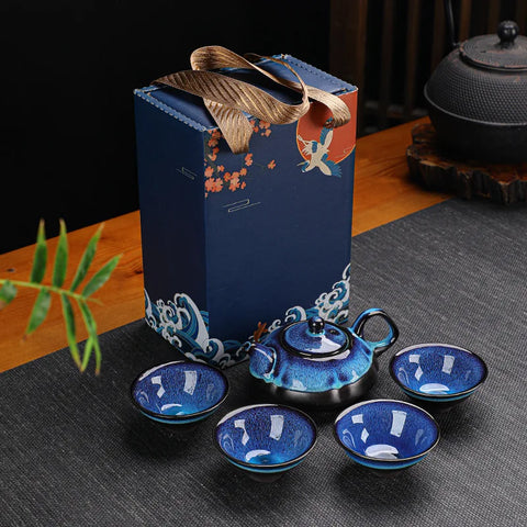 Jun Kiln Ceramic Tea Set-ToShay.org
