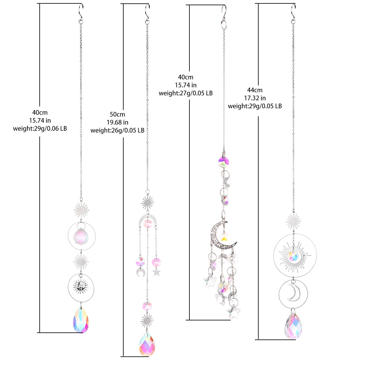 Silver Crystal Prism Sun Catcher-ToShay.org