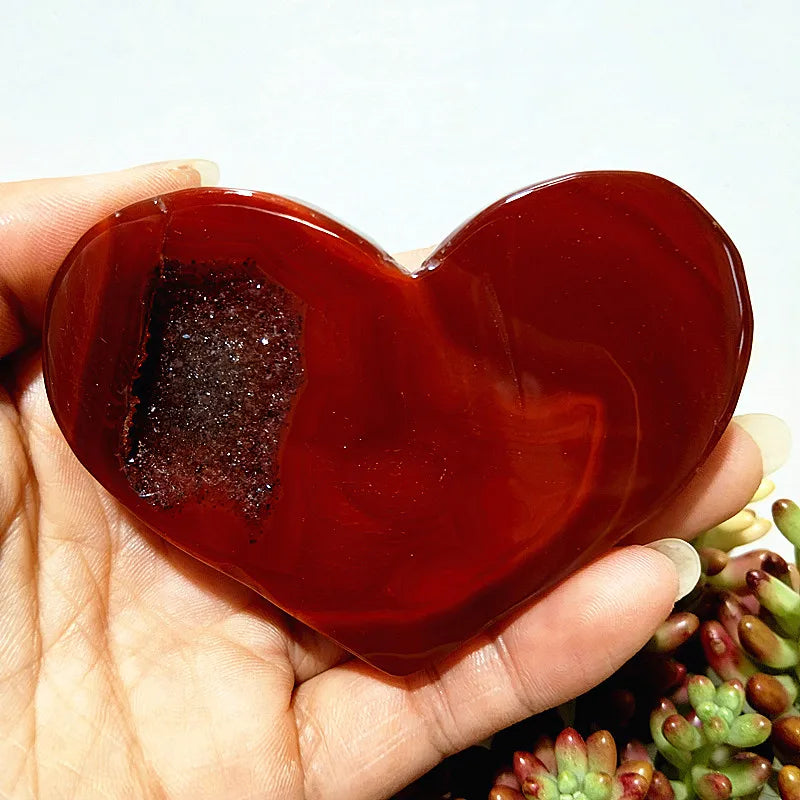 Red Agate Geode Hearts-ToShay.org