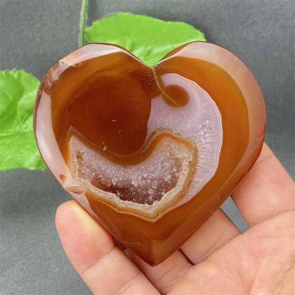 Red Agate Geode Heart-ToShay.org