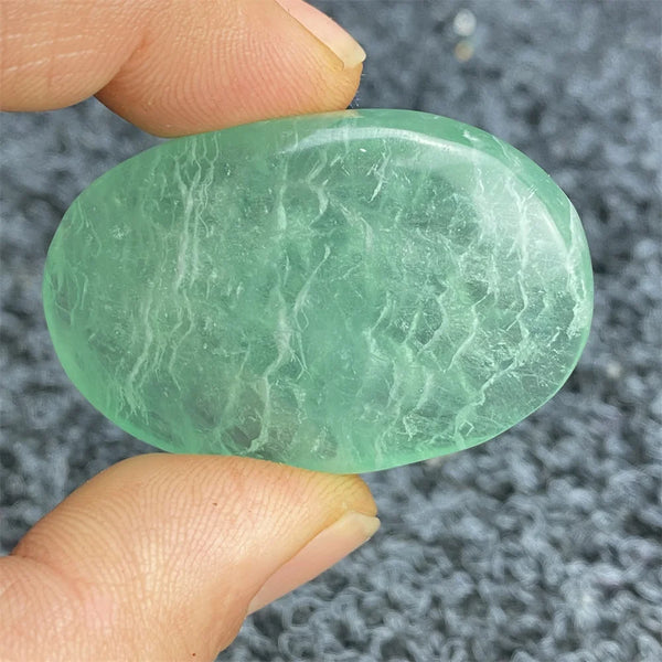 Green Fluorite Palm Stone-ToShay.org