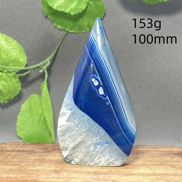Blue Striped Agate Torch-ToShay.org