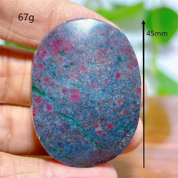 Red Ruby Zoisite Palm Stone-ToShay.org