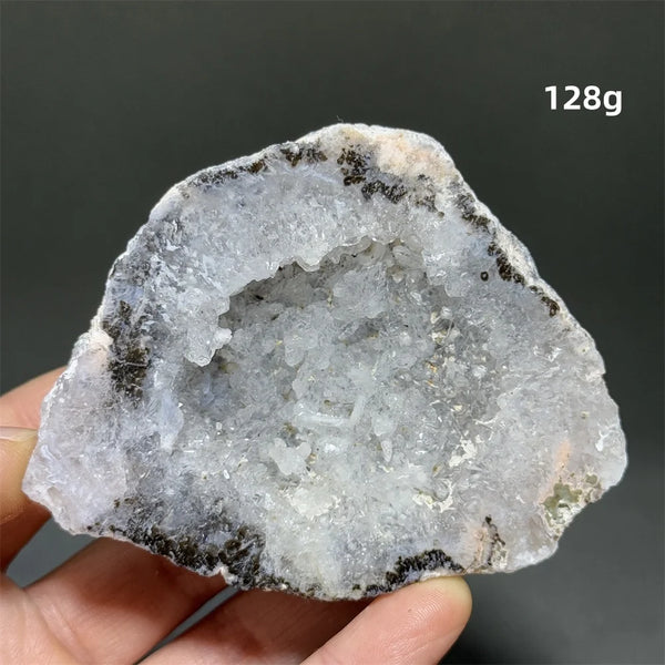 White Agate Crystal Cave Egg-ToShay.org