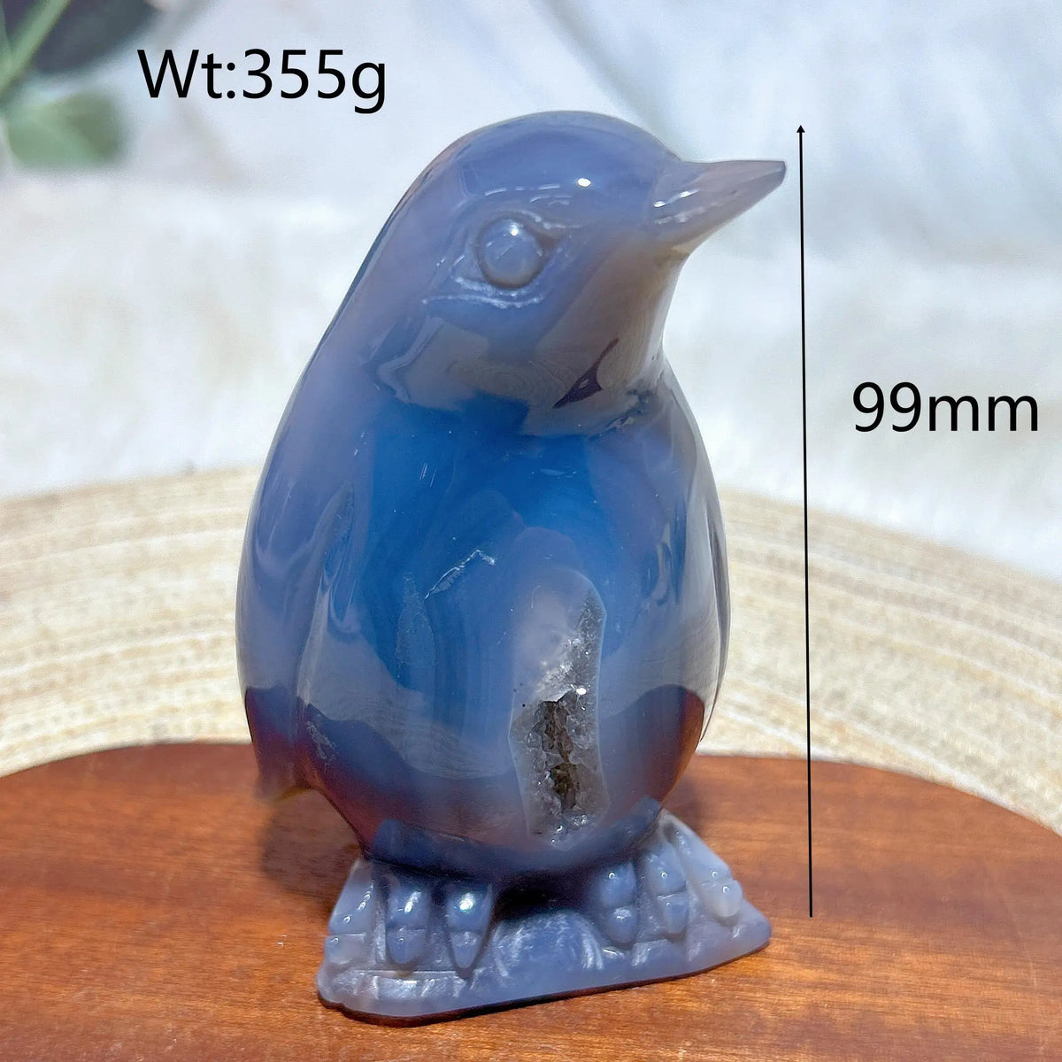 Grey Agate Geode Penguin-ToShay.org