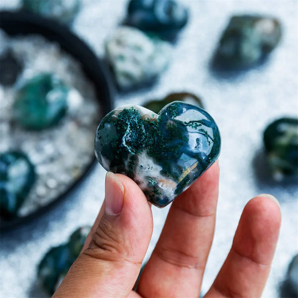 Green Moss Agate Heart-ToShay.org