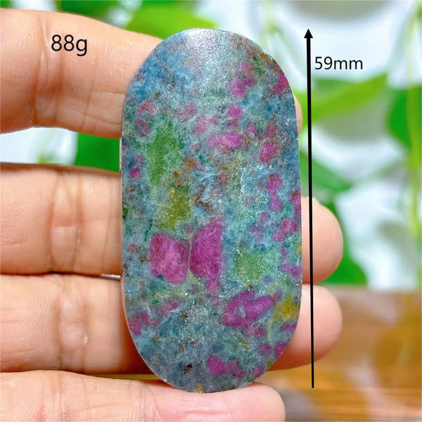 Red Ruby Zoisite Palm Stone-ToShay.org