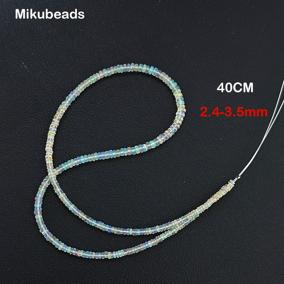 White Opal Rondelle Beads-ToShay.org