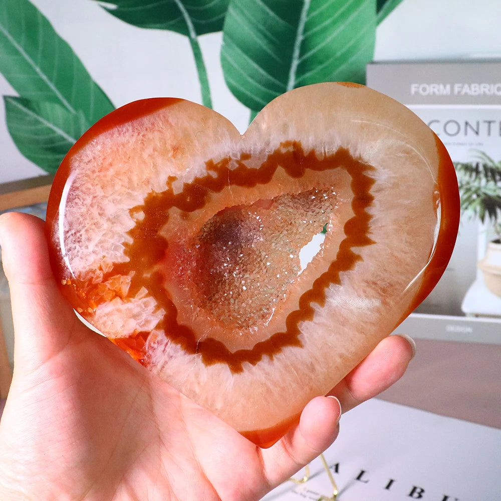 Red Agate Druzy Heart-ToShay.org