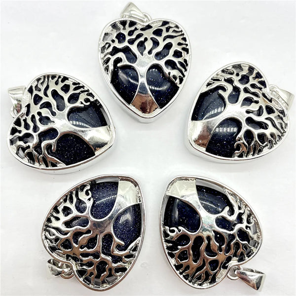 Mixed Crystal Quartz Tree Pendants-ToShay.org