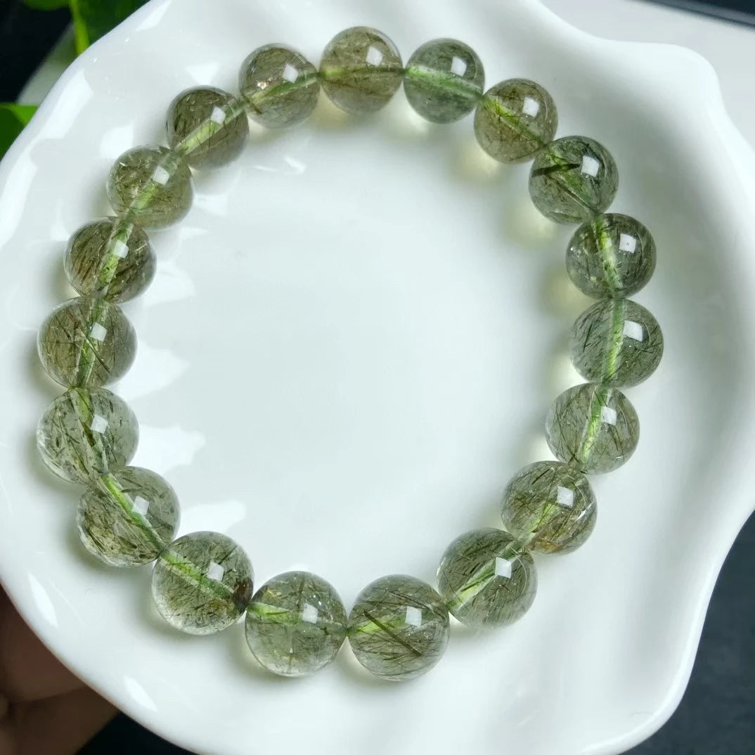 Green Rutilated Quartz Bracelet-ToShay.org