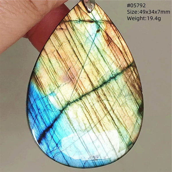 Blue Purple Labradorite Pendant-ToShay.org