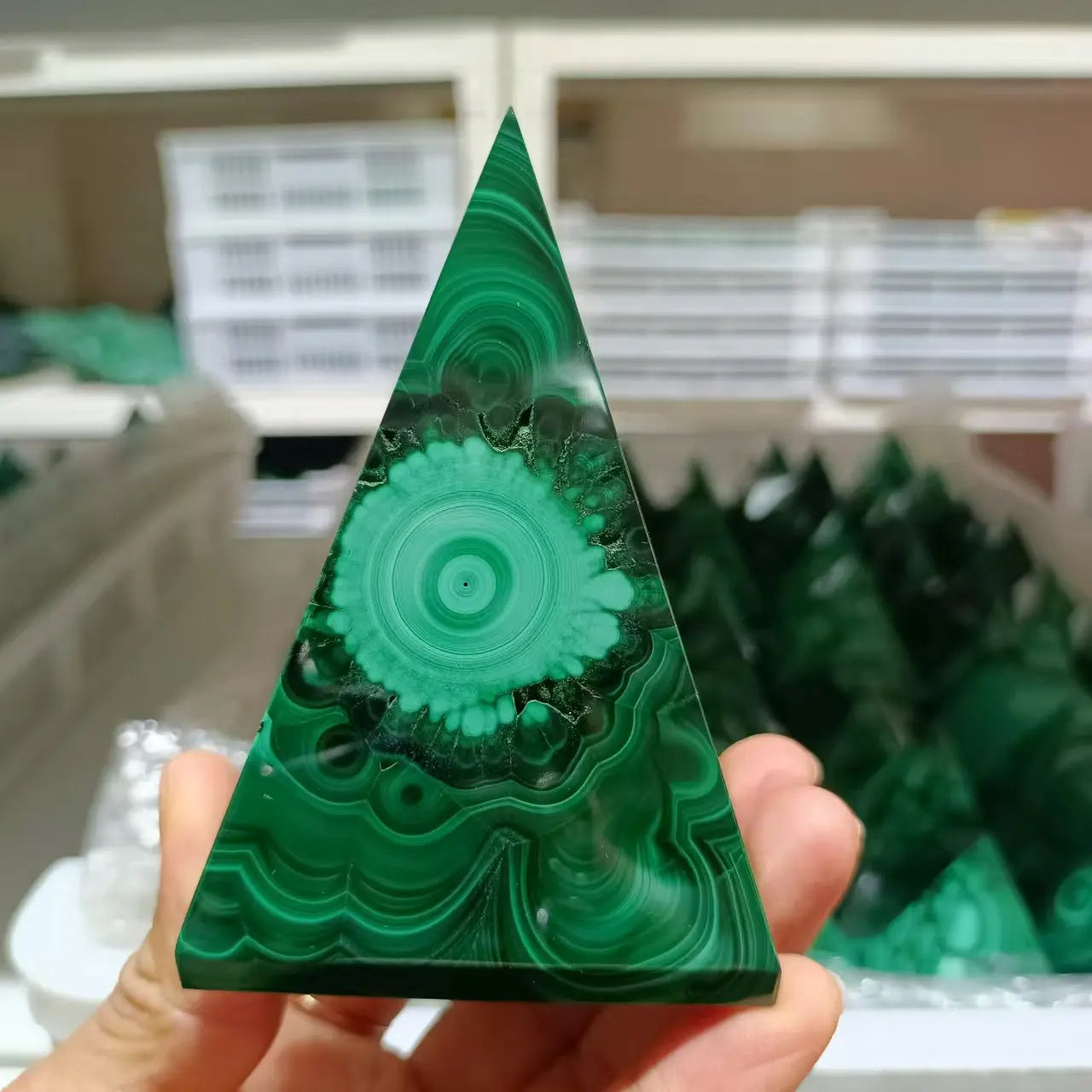 Green Malachite Pyramid-ToShay.org