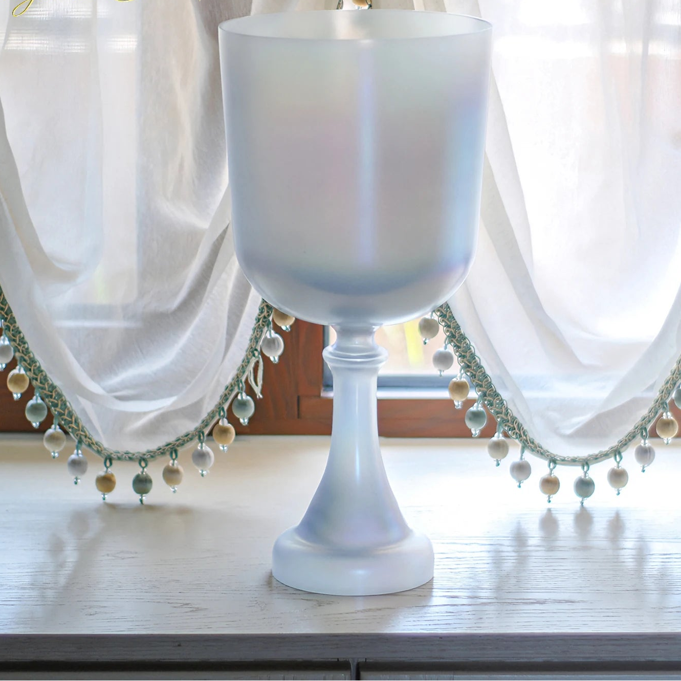 Blue Aurora Crystal Singing Chalice-ToShay.org