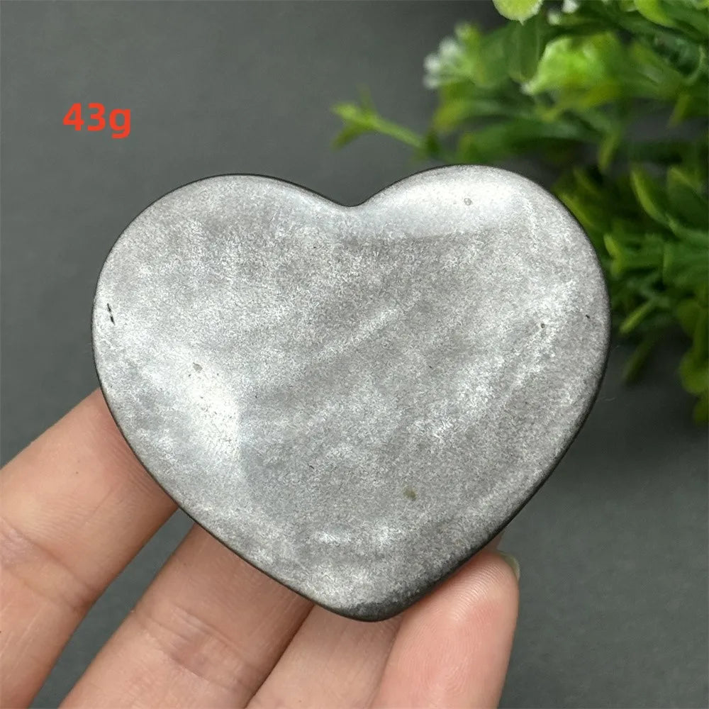Silver Obsidian Quartz Heart-ToShay.org