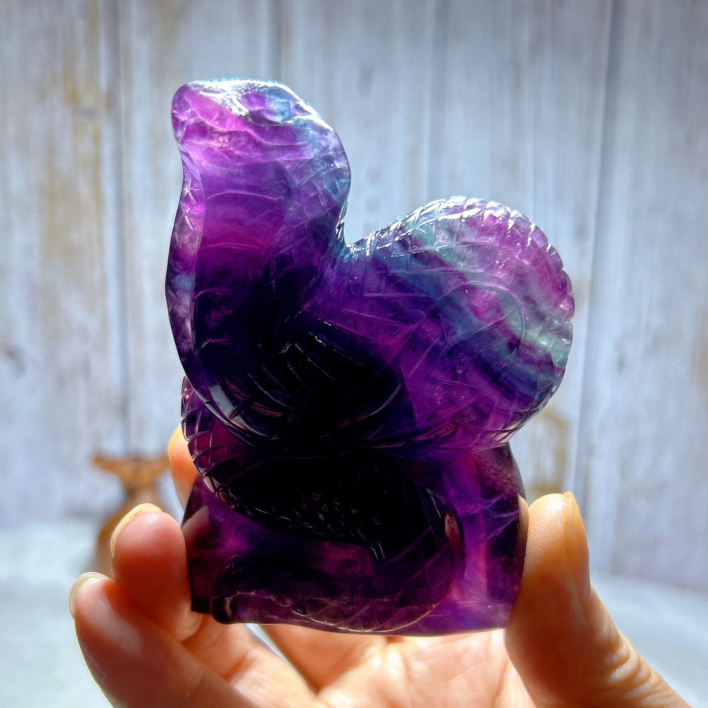 Rainbow Fluorite Snake-ToShay.org