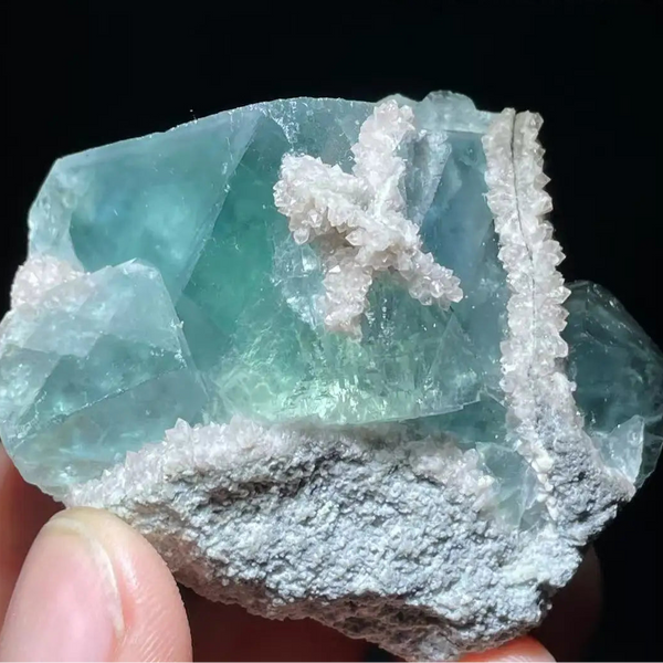 Blue Fluorite Cube Crystal-ToShay.org