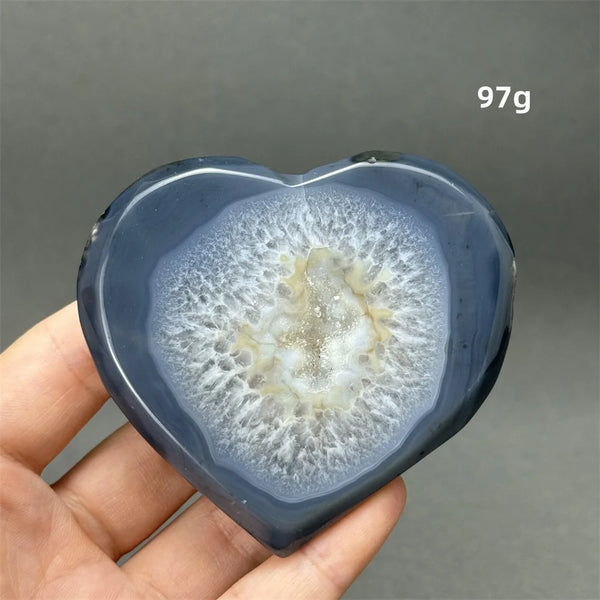 Grey Agate Geode Heart-ToShay.org