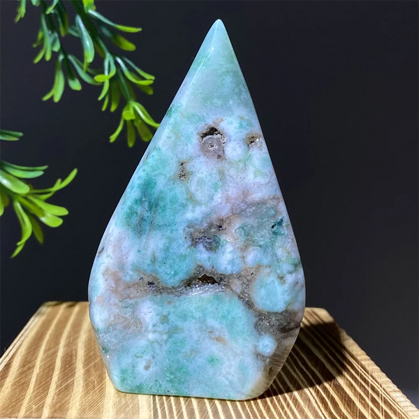 Green Flower Agate Flame-ToShay.org