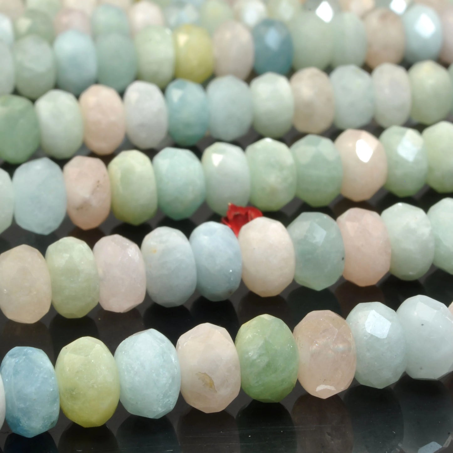 Blue Morganite Rondelle Beads-ToShay.org