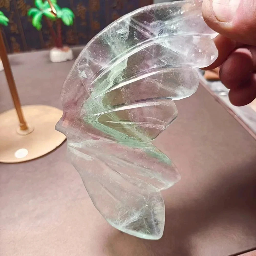 Green Fluorite Crystal Wings-ToShay.org