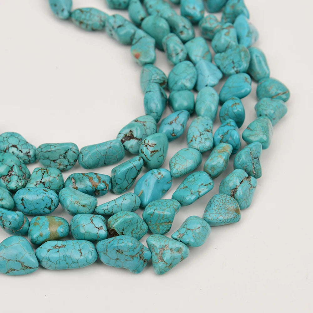Blue Turquoise Nugget Beads-ToShay.org