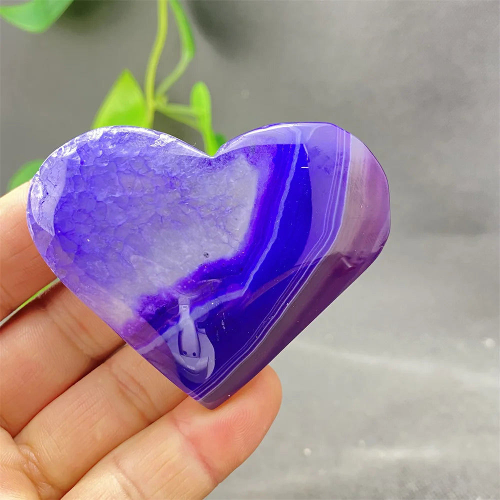 Purple Agate Palm Stones-ToShay.org